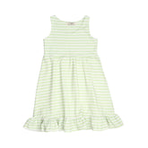 Green stripes 14-Sleeveless Dress