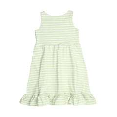 Green stripes 14-Sleeveless Dress