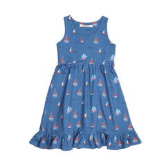 Sail Boat-Sleeveless Dress