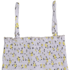 Yellow Flowers-Strap Blouse