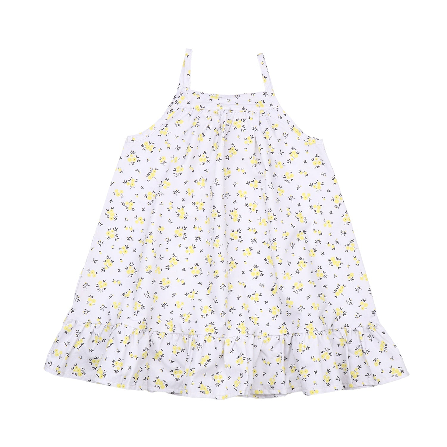 Yellow Flowers-Strap Dress