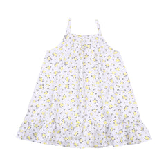 Yellow Flowers-Strap Dress