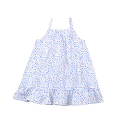 Blue Flowers-Strap Dress