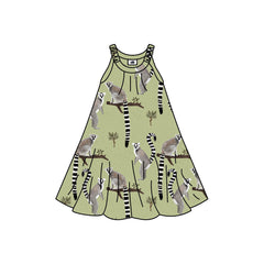 Vestido manga curta confeccionado em algodão (orgânico)