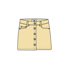 Saia confeccionada em jeans (algodão orgânico)