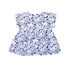 Blue Birds and Flowers-Blouse