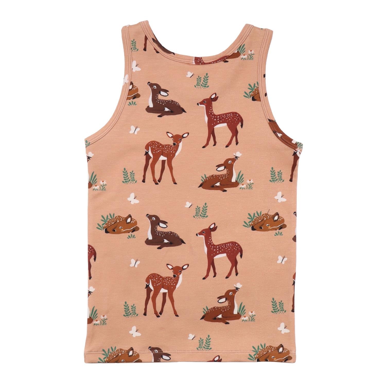 Baby Deers organic cotton undershirt back view from two-pack