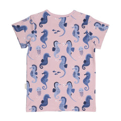 Blue Seahorses-T-Shirt