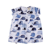 Kurzarm Kleid aus Baumwolle (Bio)