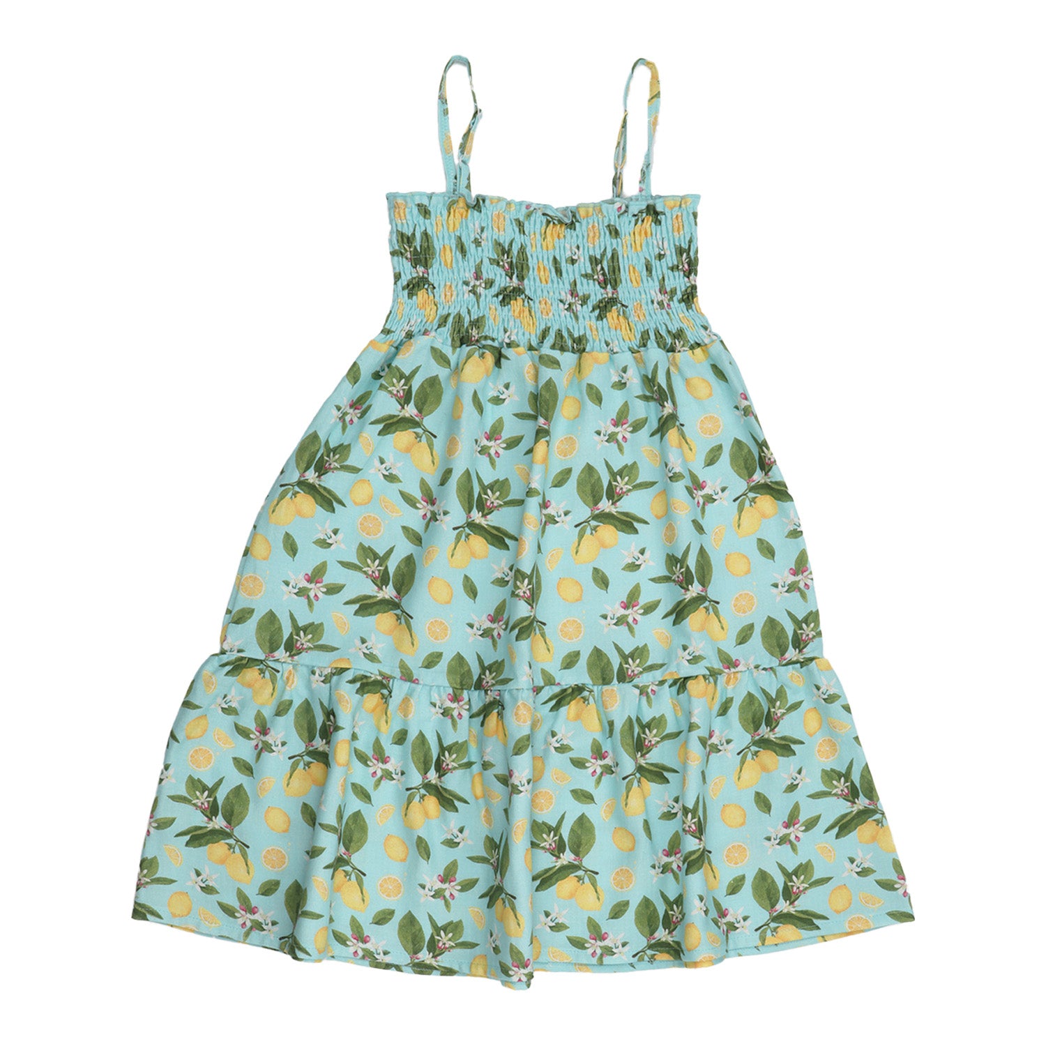 Citrus Bloom-Strap Dress