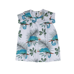 Vestido manga curta confeccionado em algodão (orgânico)