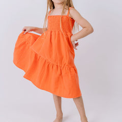 Coral Bloom-Strap Dress