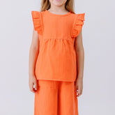 Coral Bloom-Blouse Top