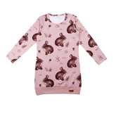 Långärmad klänning av bomull (ekologisk)