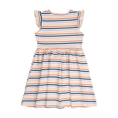 Colorful Stripes-Ruffle Dress