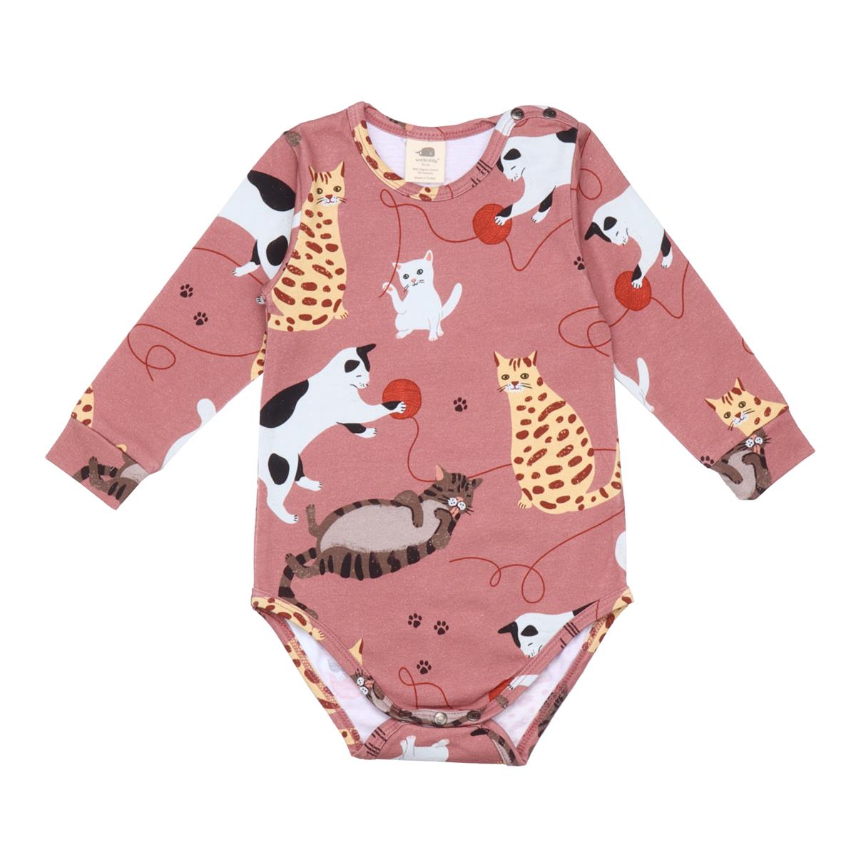 Langarm Body aus Baumwolle (Bio)