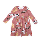 Långärmad klänning av bomull (ekologisk)