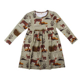 Långärmad klänning av bomull (ekologisk)