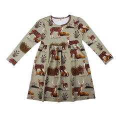 Langarm Kleid aus Baumwolle (Bio)