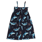 The Dancing Whales-Strap Dress