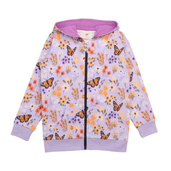 Flowers and Butterflies sweat jacket