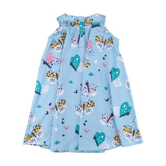 Kortärmad klänning av bomull (ekologisk)