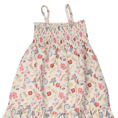 Çiçekler ve Yapraklar - Askılı Elbise