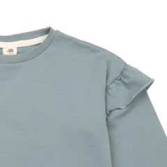 Yeşil - Volanlı Sweatshirt