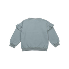 Yeşil - Volanlı Sweatshirt