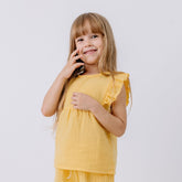 Golden Sun-Blouse Top