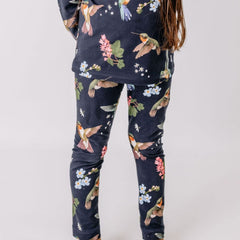 Hummingbirds Around Flowers-Leggings