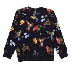 Hummingbirds Around Flowers-Sweatshirt