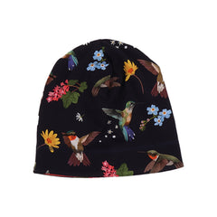 Hummingbirds Around Flowers-Beanie