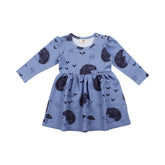 Långärmad klänning av bomull (ekologisk)