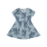 Kurzarm Kleid aus Baumwolle (Bio)