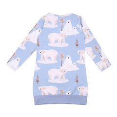 فستان كم طويل مصنوع من القطن (عضوي)