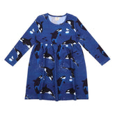 Långärmad klänning av bomull (ekologisk)