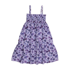 Purple Violas-Strap Dress