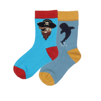 2 Paar Bio-Baumwoll-Socken für Kinder – Nachhaltige und Bequeme Socken mit Verspieltem Tiermotiv