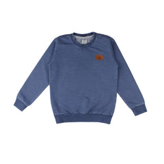 Moletom pulôver confeccionado em jeans (algodão orgânico)