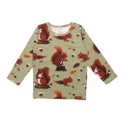 Camisa de manga comprida confeccionada em algodão (orgânico)