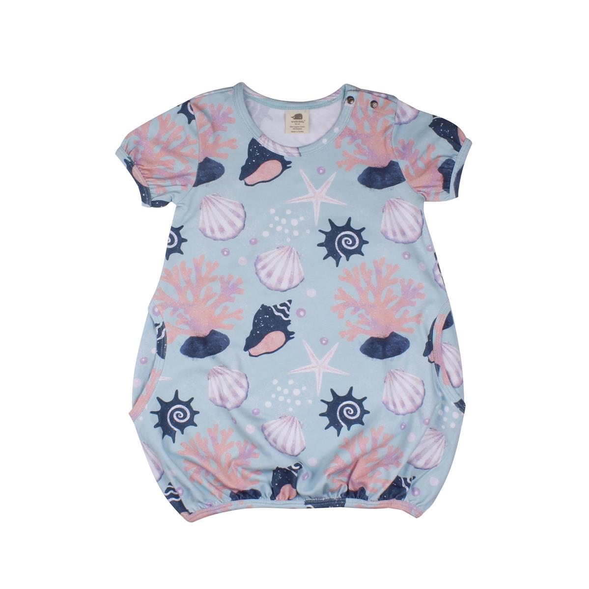 Kurzarm Kleid aus Baumwolle (Bio)