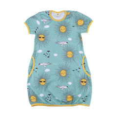 Pamuklu kısa kollu elbise (organik)