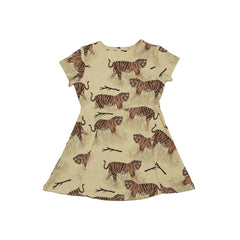 Kortärmad klänning av bomull (ekologisk)