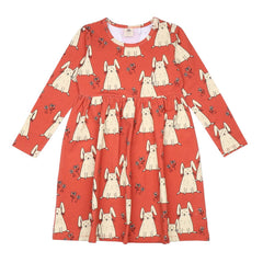 Long sleeve dress made of cotton (organic)