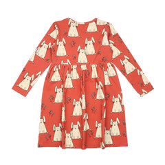 Long sleeve dress made of cotton (organic)