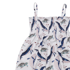 Balene e tartarughe marine - Tunica con cinturino