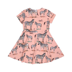 Kurzarm Kleid aus Baumwolle (Bio)