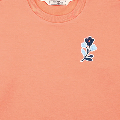 Blue Flowers-Sweatshirt