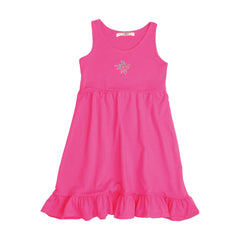 Pink Flowers Sleeveless Dress